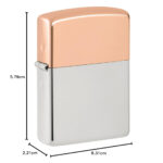 Zippo Bimetal Copper Lid Sterling Silver Lighter 48695 – detail 7
