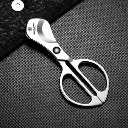 CigarLoong stainless steel cigar scissors in gold and silver finishes