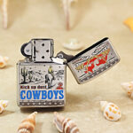Frontier-themed detail on the Western cowboy Zippo artwork