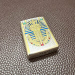 Egyptian pharaoh silver-tone Zippo Armor lighter with original box