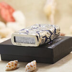 Zippo Etched Silver-Tone Cracked Stone Inlay Jacket Lighter – alternate view 5