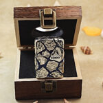 Zippo Etched Silver-Tone Cracked Stone Inlay Jacket Lighter – alternate view 6