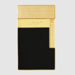 S.T. Dupont large table lighter in black lacquer and gold finish T20100