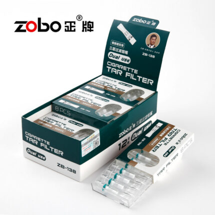 ZOBO ZB-138 three-layer disposable cigarette filters for thick and slim cigarettes