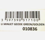 S.T. Dupont MiniJet Geode Green Gold 010836 product label and barcode