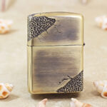 Traces of War engraved brass Zippo Armor lighter – gallery detail 1