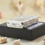 Silver-finish Zippo Armor five-side dragon engraved lighter – gallery detail 5