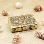 High-polish brass Zippo Armor Buddha engraved lighter – gallery detail 4