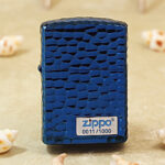 Zippo Armor Blue Ice Lighter with Meteorite Crater Design