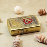 Corleone Family engraved brass Zippo Armor lighter – gallery detail 4