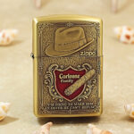 Zippo Armor Brass Lighter with Corleone Family Engraving