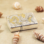 Closed Zippo Armor dragon and prosperity design lighter