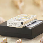 Zippo Armor lighter bottom stamp and silver-plated finish