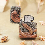 Zippo Armor Copper-Tone Snake Metal Jacket Lighter – alternate view 2