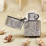 Silver-plated Zippo Armor Marilyn Monroe lighter with gold inlay – gallery detail 2