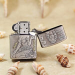 Silver-plated Zippo Armor Marilyn Monroe lighter with gold inlay – gallery detail 3