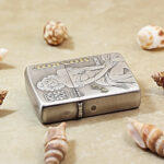 Silver-plated Zippo Armor Marilyn Monroe lighter with gold inlay – gallery detail 4