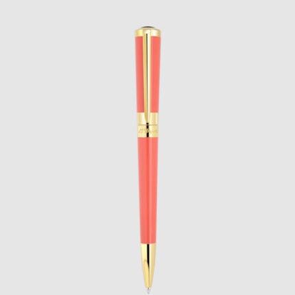 S.T. Dupont Liberté coral lacquer and gold ballpoint pen 465226G