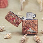 Zippo copper-tone engraved Dragon and Phoenix jacket lighter - view 3