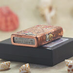 Zippo copper-tone engraved Dragon and Phoenix jacket lighter - view 6