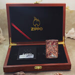 Zippo copper-tone engraved Dragon and Phoenix jacket lighter - view 7