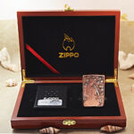 Zippo copper-tone engraved Female Samurai jacket lighter - view 6