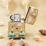 Zippo Gold-Tone Enamel Deer Glow-in-the-Dark Jacket Lighter – alternate view 3
