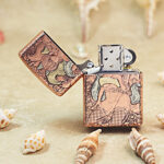 Zippo copper-tone engraved Nine-Tailed Fox jacket lighter - view 3