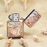 Zippo copper-tone engraved Nine-Tailed Fox jacket lighter - view 4