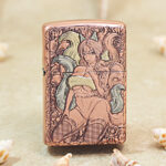 Zippo copper-tone engraved Nine-Tailed Fox jacket lighter