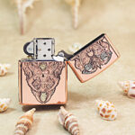 Zippo copper-tone engraved Sword of Judgment jacket lighter - view 4