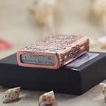 Zippo copper-tone engraved Sword of Judgment jacket lighter - view 6