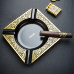 LUBINSKI engraved brass 6-piece cigar gift set alternate view