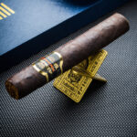LUBINSKI engraved brass 6-piece cigar gift set presentation view