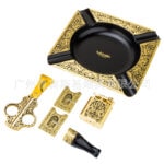 LUBINSKI engraved brass 6-piece cigar gift set product display view