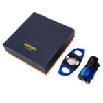 LUBINSKI YJA-80014 triple-jet lighter and cutter cigar gift set alternate presentation