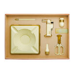 LUBINSKI YJA-80031 ivory white 6-piece cigar gift set presentation view