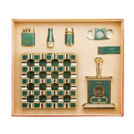 LUBINSKI YJA-80033 green 6-piece cigar gift set presentation view