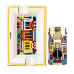 LUBINSKI YJA-80034 Colorful Houses two-piece cigar gift set with ashtray and lighter