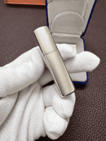 Zippo No.15 2001 sterling silver lighter hinge and case detail