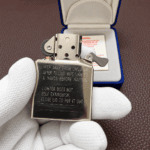 Zippo No.15 2001 high polish sterling silver lighter side profile