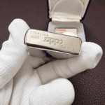 Zippo No.15 2001 sterling silver lighter presentation box detail