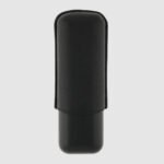 S.T. Dupont black grained leather 2-cigar case 183240 alternate front view