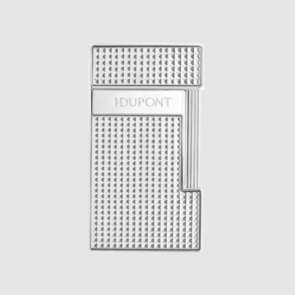 Front view of S.T. Dupont Slimmy Diamond Head Chrome lighter 028120