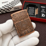 Zippo Armor 29736 Tiki Design 360 degree engraving detail