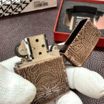 Zippo 29736 Tiki Design original package and product label