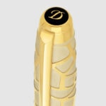 S.T. Dupont Orlinski Kong Large Gold Fountain Pen 420061L cap and clip close-up