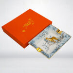 LUBINSKI AS-420 snow leopard bone china cigar ashtray with presentation box