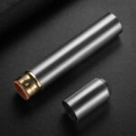 CigarLoong CH-029 aluminum cigar tube showing cedar wood liner and removable cap