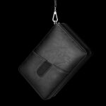 CigarLoong CH-042 brown leather travel humidor closed exterior